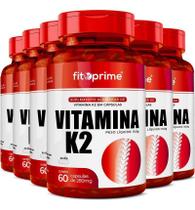 Kit 6 Potes Vitamina K2 Menaquinona 130Mcg 60Cps Fitoprime