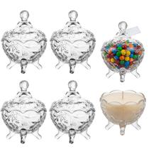 Kit 6 Potiche Vidro Milena Porta Doces Decoração Sofisticada Kit 6 Potiche Vidro Milena Porta Doces Decoração Sofisticada