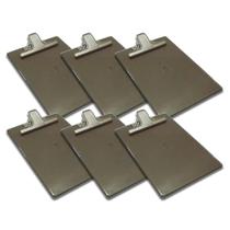 Kit 6 prancheta a4 fumê pegador em aço