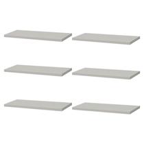 Kit 6 Prateleiras 30 x 15cm Branca Suporte Invisível