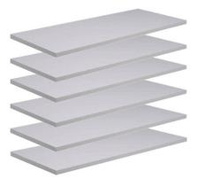 Kit 6 Prateleiras Mdf 60x25 Branco Nicho Livros Revista