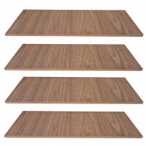 Kit 6 Prateleiras Mdf 65x25 Freijó Nicho Livros Revista