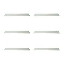 Kit 6 Prateleiras multiuso para roupas e objetos 60x15cm