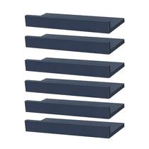 Kit 6 Prateleiras Porta Quadros 50 x 10cm azul Suporte Invisível Kit 6 Prateleiras Porta Quadros 50 x 10cm azul Suporte Invisível