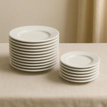 Kit 6 Prato De Sobremesa Em Melamina 18cm Branco Raso Kit 6 Prato De Sobremesa Em Melamina 18cm Branco Raso