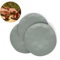 Kit 6 Prato Sobremesa De Bambu Sortido 19,5 Cm Mesa Posta