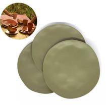 Kit 6 Prato Sobremesa De Bambu Sortido 19,5 Cm Mesa Posta Kit 6 Prato Sobremesa De Bambu Sortido 19,5 Cm Mesa Posta