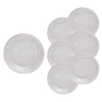 Kit 6 Pratos Acqua Sobremesa Vidro Nadir 18,5cm