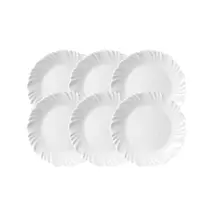 Kit 6 Pratos De Sobremesa Duralex Opaline Pétala 5344 - 164