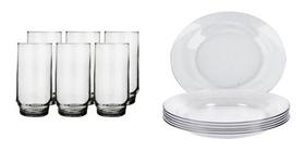 Kit 6 Pratos Fundos Astral E 6 Copos Lights Nadir Kit 6 Pratos Fundos Astral E 6 Copos Lights Nadir