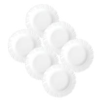 Kit 6 Pratos Fundos Nadir Duralex Pétala Branco 23cm Kit 6 Pratos Fundos Nadir Duralex Pétala Branco 23cm