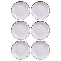 Kit 6 Pratos Fundos Tramontina Canyon em Porcelana Decorada 21cm Cozinha Servir Sopa Caldos Kit 6 Pratos Fundos Tramontina Canyon em Porcelana Decorada 21cm Cozinha Servir Sopa Caldos