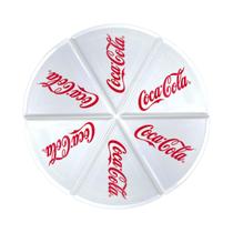 Kit 6 Pratos Pizza Coca Cola De Melamina 22cm - Branco Kit 6 Pratos Pizza Coca Cola De Melamina 22cm - Branco