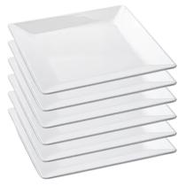 Kit 6 Pratos Quadrado de Melamina Branco Jogo de 6 Pratos Rasos De Plástico Para Refeições Conjunto De Pratos 25 cm Para Buffet Restaurante Bestfer Kit 6 Pratos Quadrado de Melamina Branco Jogo de 6 Pratos Rasos De Plástico Para Refeições Conjunto De Pratos 25 cm Para Buffet Restaurante Bestfer