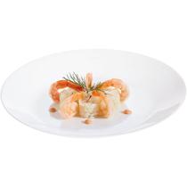 Kit 6 Pratos Raso de Vidro Temperado Branco Arcopal Zelie