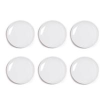 Kit 6 Pratos Raso Porcelana 26Cm Branco Redondo Kit 6 Pratos Raso Porcelana 26Cm Branco Redondo