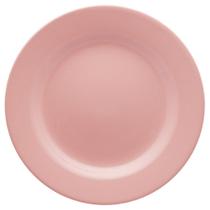 Kit 6 Pratos Rasos Biona Rosa Oxford Cerâmica 24cm