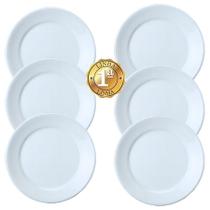 Kit 6 Pratos Rasos Convencional Porcelana 1ª Schmidt Oferta