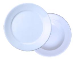 Kit 6 Pratos Rasos E 6 Fundos Sopa Convencional Porcelana Schmidt