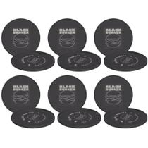 Kit 6 Pratos Rasos Hambúrguer 20cm Tramontina Black Burger Plástico Cinza Kit 6 Pratos Rasos Hambúrguer 20cm Tramontina Black Burger Plástico Cinza