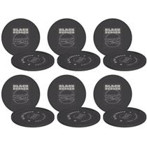 Kit 6 Pratos Rasos Hambúrguer 20cm Tramontina Black Burger Plástico Cinza Kit 6 Pratos Rasos Hambúrguer 20cm Tramontina Black Burger Plástico Cinza