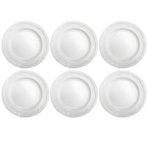 Kit 6 Pratos Rasos Redondo Branco Premium de Melamina 26,5cm Leve Resistente - Bestfer Kit 6 Pratos Rasos Redondo Branco Premium de Melamina 26,5cm Leve Resistente - Bestfer