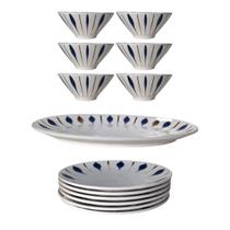 Kit 6 Pratos Sobremesa 23cm 6 Bowls 550ml 1 Travessa Mahalo Kit 6 Pratos Sobremesa 23cm 6 Bowls 550ml 1 Travessa Mahalo