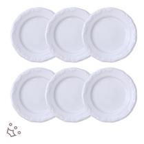Kit 6 Pratos Sobremesa Porcelana Schmidt Pomerode