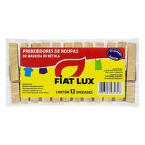 Kit 6 Prendedor De Roupa Fiat Lux Madeira Com 12un Cada Kit 6 Prendedor De Roupa Fiat Lux Madeira Com 12un Cada