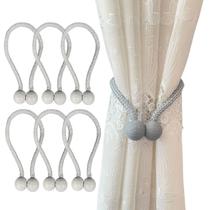 Kit 6 Prendedores De Cortina Magnético Abraçadeira Presilhas Fivela Laço Imã