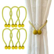 Kit 6 Prendedores De Cortina Magnético Abraçadeira Presilhas Fivela Laço Imã