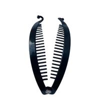 Kit 6 Presilhas De Cabelo Preta Estilo Banana Com Pente 14Cm