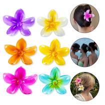 Kit 6 Presilhas Grande Flor do Havaí Cabelos Prendedor Praia Kit 6 Presilhas Grande Flor do Havaí Cabelos Prendedor Praia