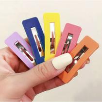 Kit 6 Presilhas Tic Tac de Cabelo Neon Vibrante Coloridas C14 Kit 6 Presilhas Tic Tac de Cabelo Neon Vibrante Coloridas C14