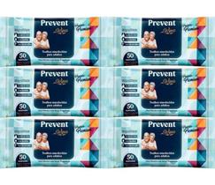 Kit 6 Prevent - Toalhas Umedecidas Adultos Premium 50 Folhas