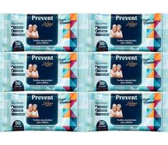 Kit 6 Prevent - Toalhas Umedecidas Adultos Premium 50 Folhas