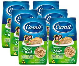 kit 6 Proteína de Soja Texturizada Clara Camil Pacote 400g