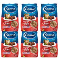 kit 6 Proteína Texturizada de Soja Escura Camil Pacote 400g kit 6 Proteína Texturizada de Soja Escura Camil Pacote 400g