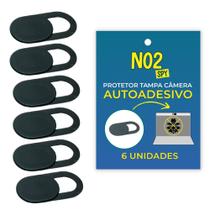 Kit 6 Protetores Webcam No2Spy Ultrafinos Compatíveis Notebook Tablet Celular Proteção Segurança
