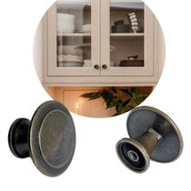 Kit 6 Puxador Colonial Bolinha Furo Único contém Alto Relevo Premium 30mm, Charmoso no Clássico