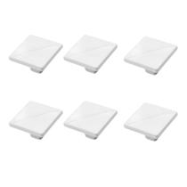 Kit 6 puxador ponto quadrado 20x20mm branco para gavetas de Móveis Kit 6 puxador ponto quadrado 20x20mm branco para gavetas de Móveis