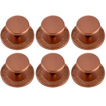 Kit 6 Puxador Ponto Redondo Canela Cobre Para Gavetas De Móveis