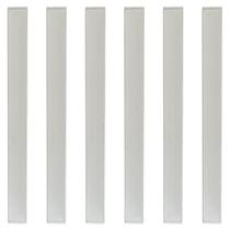 Kit 6 Puxador Slim de Plástico Branco para Móveis Balcão Cômoda Leve Resistente e de Fácil Instalação