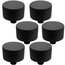 Kit 6 Puxadores 194 YUMA Ponto Preto Fosco Para Móveis Armários e Gavetas Kit 6 Puxadores 194 YUMA Ponto Preto Fosco Para Móveis Armários e Gavetas