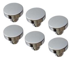 Kit 6 Puxadores De Gaveta/armário Redondo 34mm