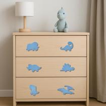 Kit 6 Puxadores de Gaveta Dinossauros Diversas Cores