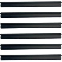 Kit 6 Puxadores para Móveis 20cm Preto Facetato Libero Nuevo Cava Invertida Torralba Kit 6 Puxadores para Móveis 20cm Preto Facetato Libero Nuevo Cava Invertida Torralba