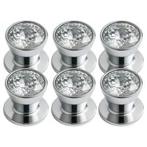 Kit 6 Puxadores Ponto de Luz 3cm Cromado Redondo Trend Torralba Gavetas Armários Móveis Kit 6 Puxadores Ponto de Luz 3cm Cromado Redondo Trend Torralba Gavetas Armários Móveis
