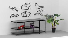 Kit 6 Quadro Pistas 3d Formula 1 Decoração Parede Aplique