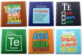 Kit 6 Quadros Compactos Decorativos De Cerâmica estampas divertidas